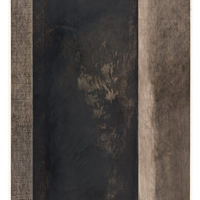 Peinture 04/2, 2004. Noir de vigne sur calque, 83x58 cm.