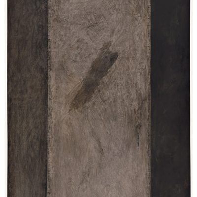 Peinture 04/3, 2004. Noir de vigne sur calque, 83x58 cm.