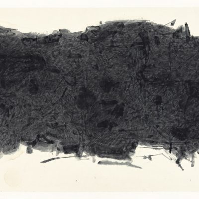 Peinture 15/66, 2015. Noir de vigne sur chine, 46x145,5 cm.