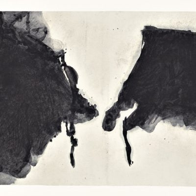 Peinture 15/67, 2015. Noir de vigne sur chine, 34x135 cm.