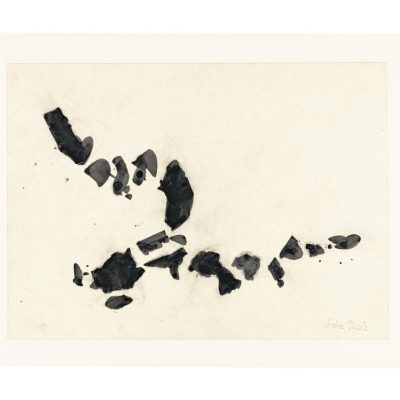 Peinture 15/80, 2015. Noir de vigne sur japon, 24,5x34 cm.