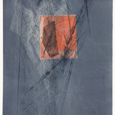Estampe 06/1, 2006. Pointe sèche et collage sur papier coréen, 38x28 cm, unique. Collection privée.
