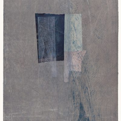 Estampe 06/1, 2006. Pointe sèche et collage sur papier coréen, 38x28 cm, unique. Collection privée.