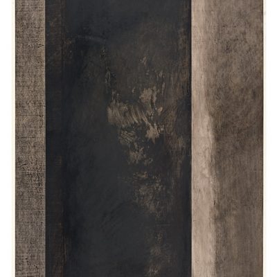Peinture 04/2, 2004. Noir de vigne sur calque, 83x58 cm.