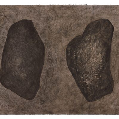 Peinture 12/15,2012. Pigments et acrylique sur Hahnemühle, 49x63 cm.