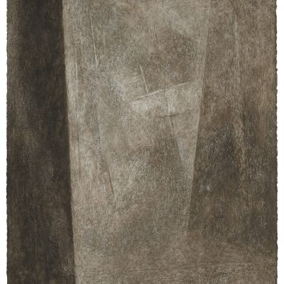 Peinture 93/21, 1993. Terres de la plaine de l’Orbe sur Arches, 76x56.5 cm. © Musée cantonal des beaux-arts, Lausanne.