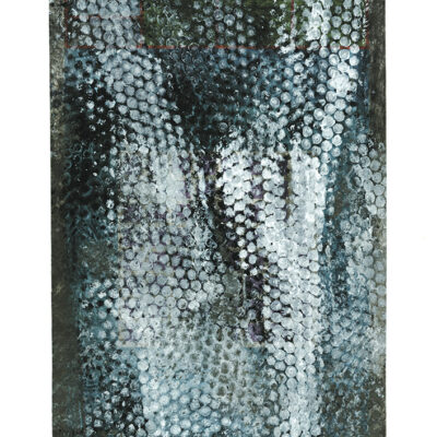 Peinture 25/54, 2025. Noir de vigne et acrylique sur papier, 47x32 cm.