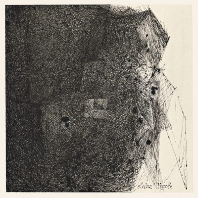 Dessin 01/13, 2001. Encre de Chine sur japon, 16,5x16,5 cm.