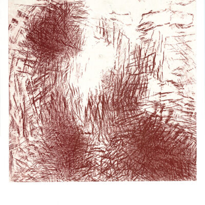 Dessin 25/9, 2025. Pastel à l'huile sur papier chine, 46x46 cm.