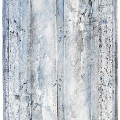 Estampe 07/1, 2007. Pointe sèche, berceau, roulette et abrasif sur Fabriano, 225x140 cm.