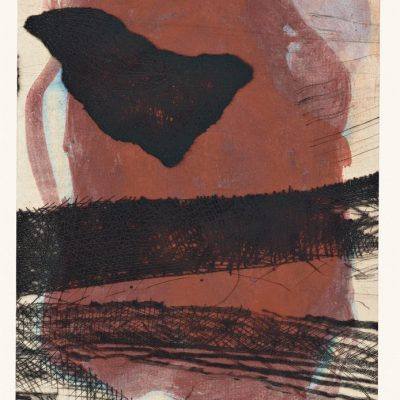 Estampe 12/8, 2012. Pointe sèche sur japon préparé, 16x12 cm, unique.