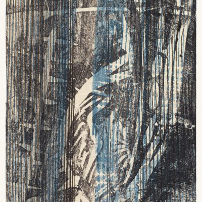 Estampe 14/13, 2014. Bois gravé sur papier thaïlandais, 15x12 cm, unique.