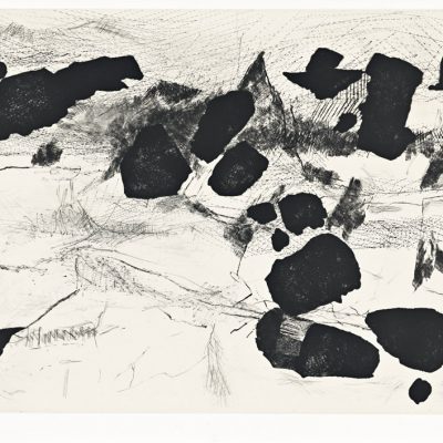 Métamorphose 08/6, 2008. Pointe sèche tête-bêche sur chine, 59x89 cm.
