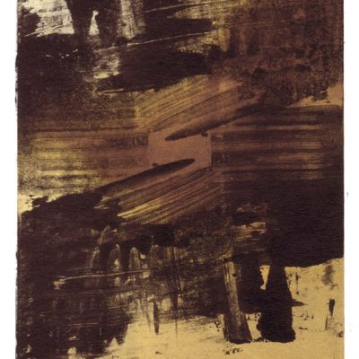Monotype, 2005. Technique mixte sur papier, 13x9 cm, unique.