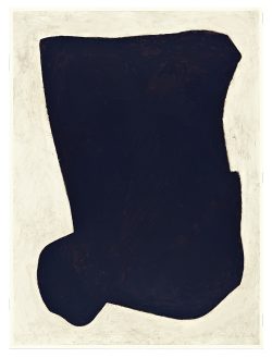 Peinture 11/5, 2011. Noir de vigne et acrylique sur calque, 78 x 58 cm. Collection du Musée d'art et d'histoire de Neuchâtel.