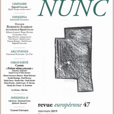Revue NUNC 47 Editions de Courlevour